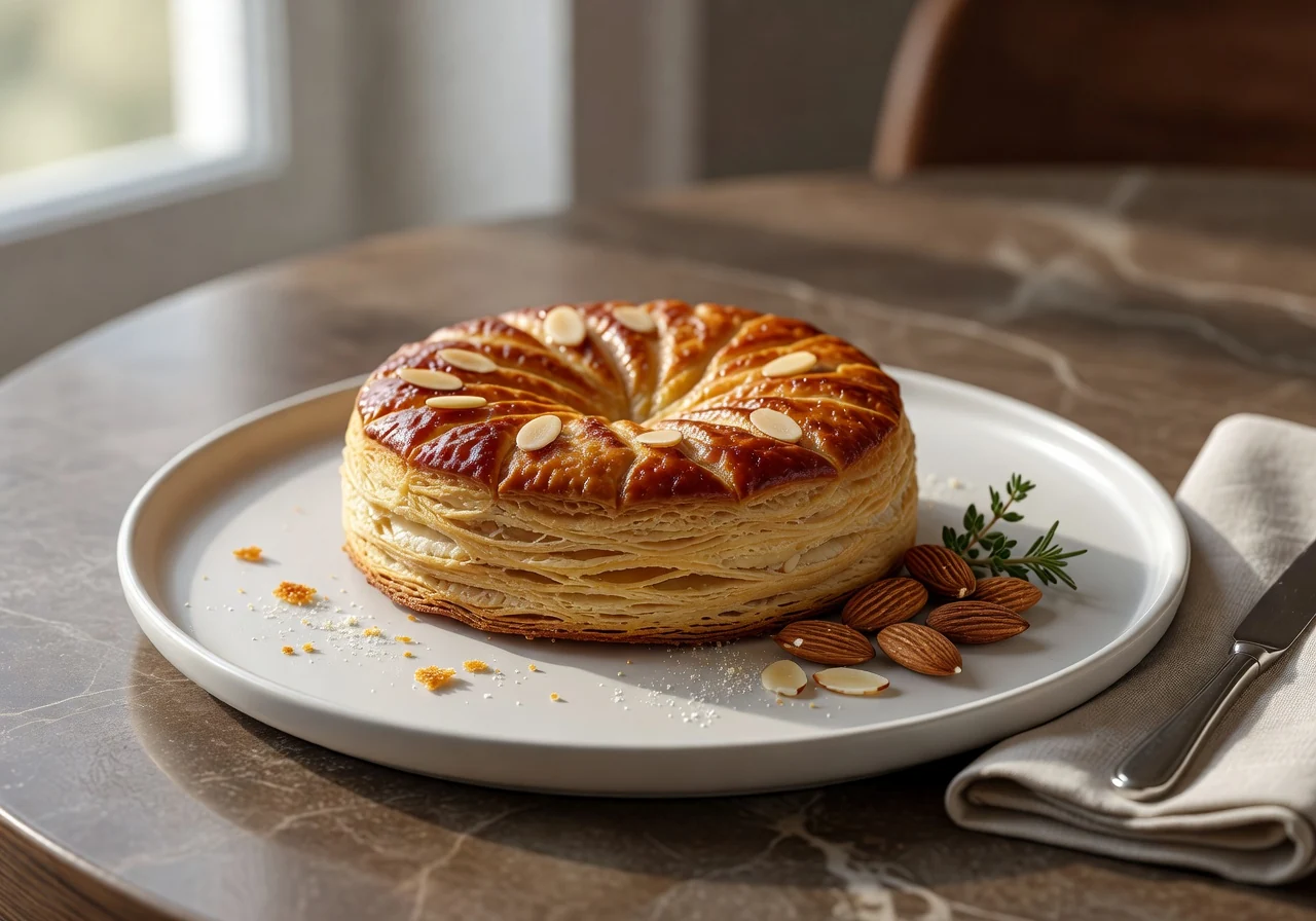 galette des rois dorée et feuilletée à la frangipane